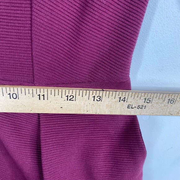 Boden Violet Ottoman Dress 2 Ruby Red Ribbed Midi Collar Classic Preppy Twee - Picture 10 of 11